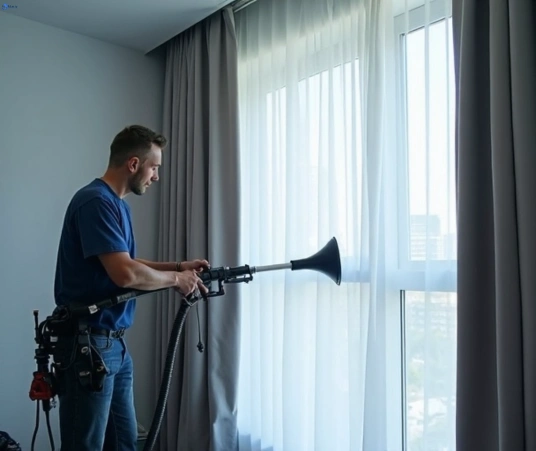 Professional commercial curtain cleaning process equipment Matty Curtain Cleaning berkeley-nsw